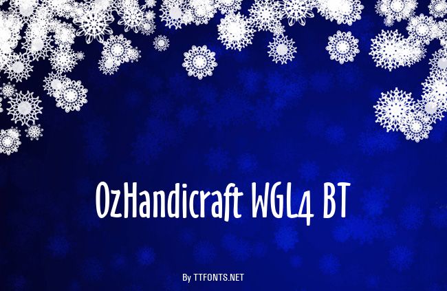 OzHandicraft WGL4 BT example